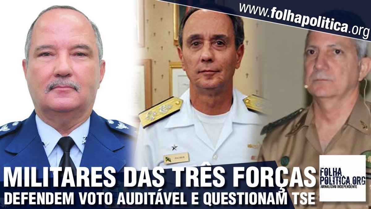 Clubes Militares das três Forças Armadas questionam oposição do TSE ao voto auditável: ‘Eis  a verdadeira ditadura’ youtu.be/cHwafN-uBN4