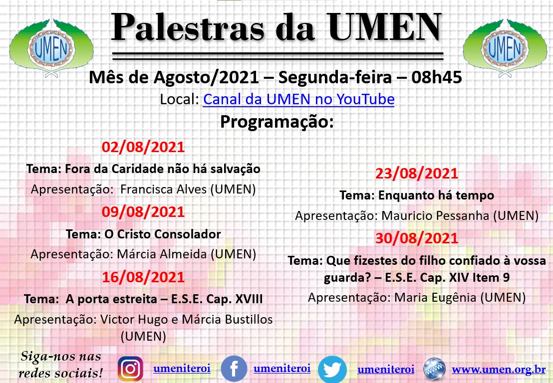 umeniteroi's tweet photo. 📍 𝐂𝐨𝐧𝐟𝐢𝐫𝐚 𝙖 𝙥𝙧𝙤𝙜𝙧𝙖𝙢𝙖𝙘̧𝙖̃𝙤 𝙙𝙖𝙨 𝙥𝙖𝙡𝙚𝙨𝙩𝙧𝙖𝙨 𝙫𝙞𝙧𝙩𝙪𝙖𝙞𝙨 𝙙𝙤 𝙢𝙚̂𝙨 𝙙𝙚 𝘼𝙜𝙤𝙨𝙩𝙤, 𝙣𝙖𝙨 𝙨𝙚𝙜𝙪𝙣𝙙𝙖𝙨-𝙛𝙚𝙞𝙧𝙖𝙨! 📚 https://t.co/lo6ov6usB8