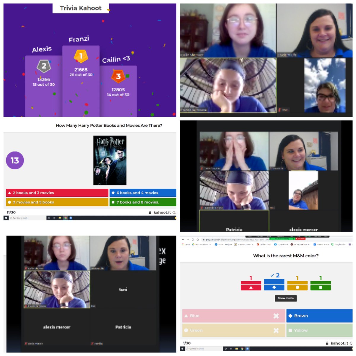 NECCStudentLife's tweet photo. A few photos from our virtual trivia event today. Congratulations to our winners @caybreze @franziska_hoene and Alexis! Winners get to select prizes from Amazon! #NECCStudentLife https://t.co/Fq9XwslNxY