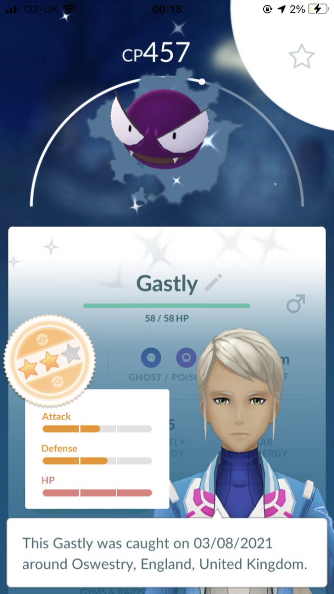 1st catch of the day and it’s my 2nd shiny Gastly! 🔮✨ #pokemon #pokemongo #shinypokemon