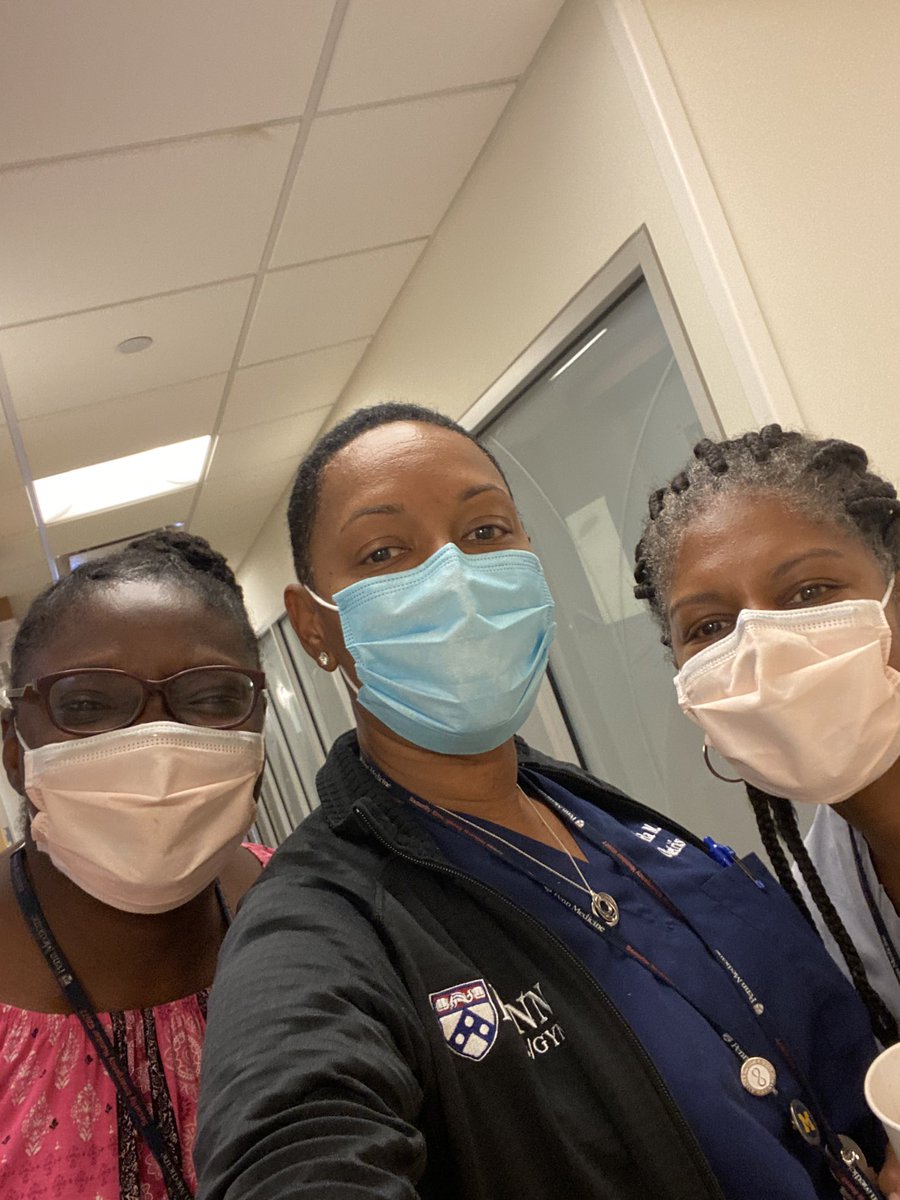 Why post this? Because many days of my career did not look like this.  I did not see myself.
Grateful to be in a practice and <a href="/PennMedicine/">Penn Medicine</a> where I actually see myself, on ALL levels.
Love to my partners. They know how special they are to me.
#representationmatters 
#blackobgyns