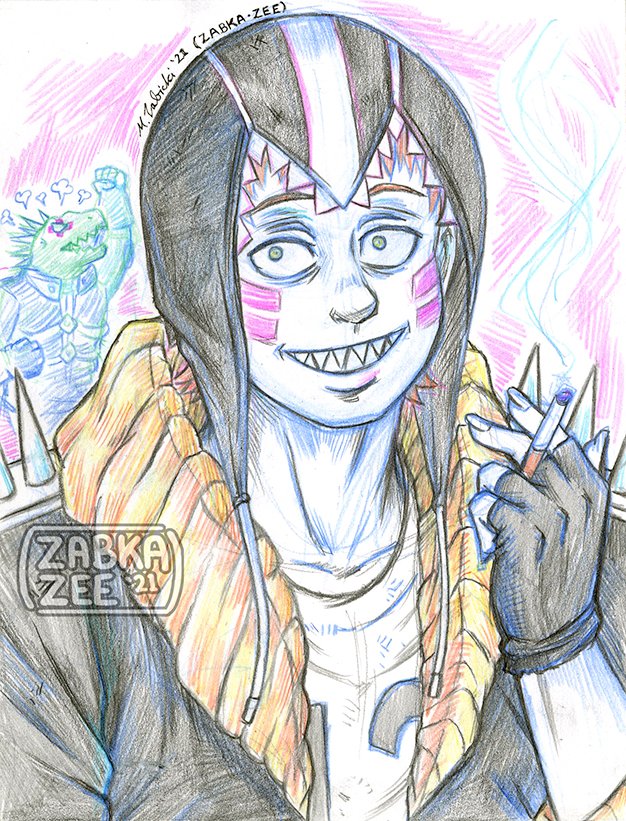 zabkazee's tweet photo. JoJo 🦋 13 🚭
Two sketch commission samples I drew in preparation for #mechacon last month~ 😊
#jjba #stoneocean #dorohedoro #drhdr #ドロヘドロ #art https://t.co/wKobk9RA8t
