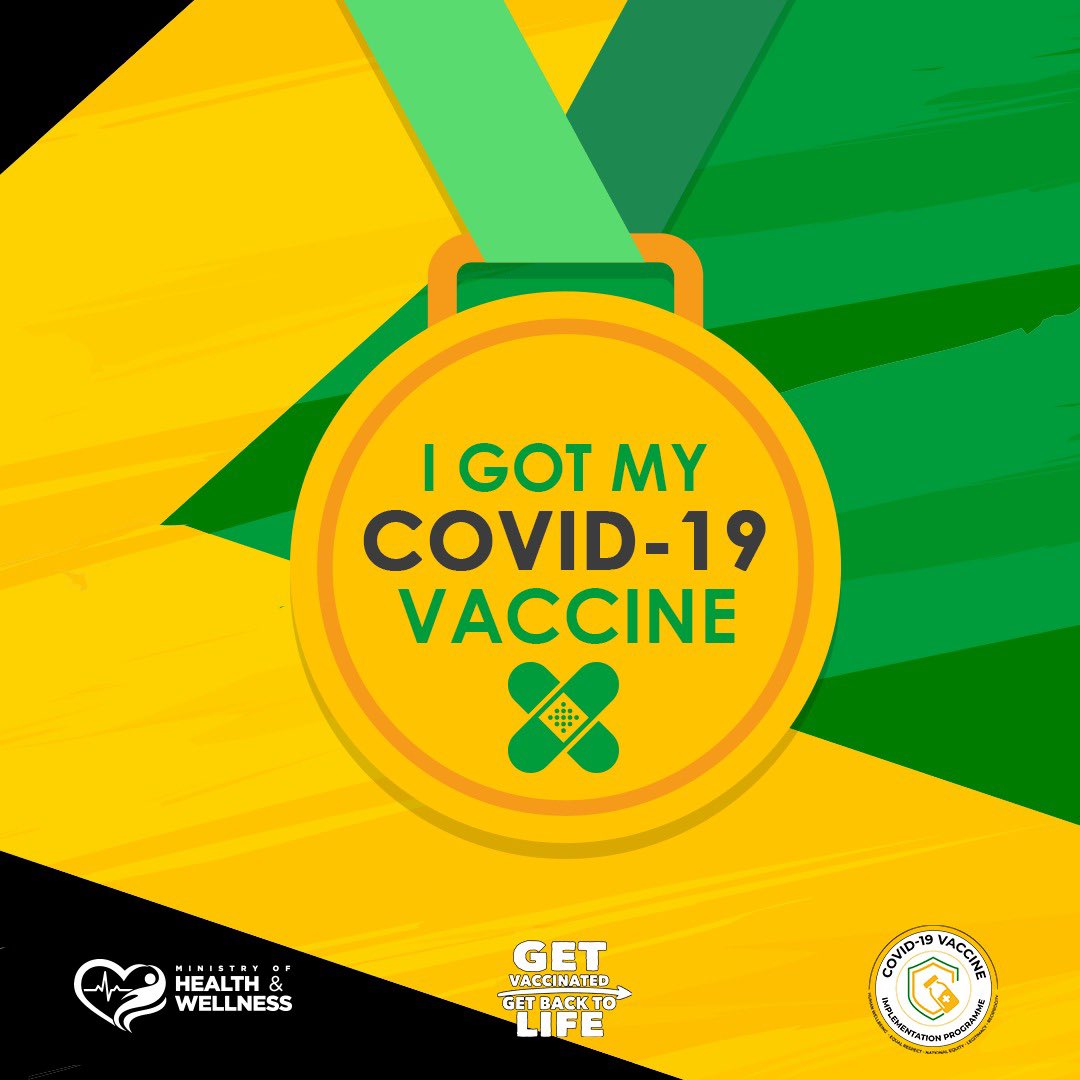 suddyboi's tweet photo. I got my COVID-19 vaccine. Did you? It's not too late to join me. I am committed to protecting lives and ending this pandemic. We are all in this together. Go out #GetVaccinated #VaccinateJa @christufton @themohwgovjm https://t.co/El8ktAUzjn