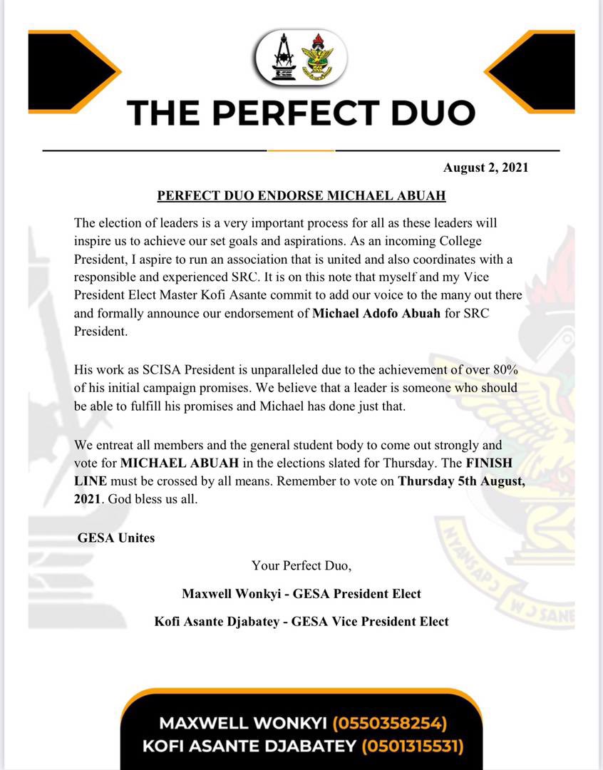 theMichaelABUAH's tweet photo. Thank you, GESA. Thank you, #ThePerfectDuo.
Indeed, the FINISH LINE must be crossed.
#FaithToFinish https://t.co/vL9c6SuQh9