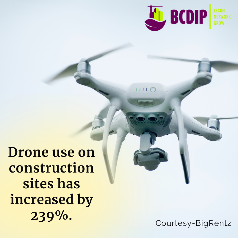 #TechTuesday
Tech advancements and lean construction approaches to design &amp; delivery are key to the realization of complex projects. Drone use on construction sites has increased by 239% optimizing delivery.