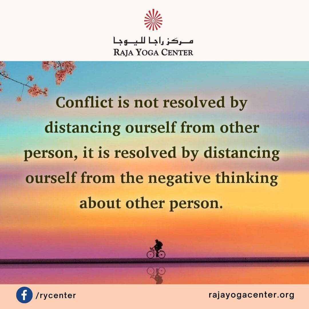 rajayogadubai1's tweet photo. When I am free from negative thinking of anyone, I become closer to everyone. ๐ #conflictresolution #conflictmanagement #creatingpositivity #positivethoughts #positivethinking https://t.co/QRMWoUWyxP
