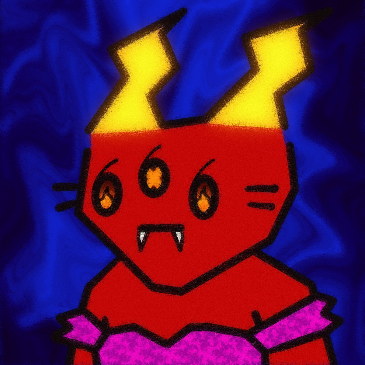 <a href="/cloncast/">clon</a> The Devils Blocky Cool Cat. Had a lot of fun drawing it! Thanks for the opportunity <a href="/cloncast/">clon</a> 🤝
