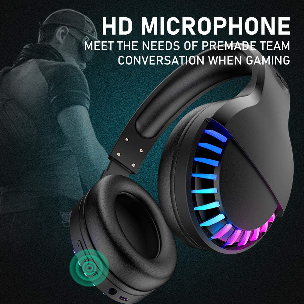 Manbasnake__Q's tweet image. Wireless Bluetooth Headphone with Noise Cancellation HiFi Stereo Sound Mic Deep Bass Protein Earpad Rainbow RGB Backlight Rechageable Over Ear Headset for PC Mac Game Travel Class Home Office #keyboard 
 #earphone #earphone🎧 #earphones🥳❤️🥳