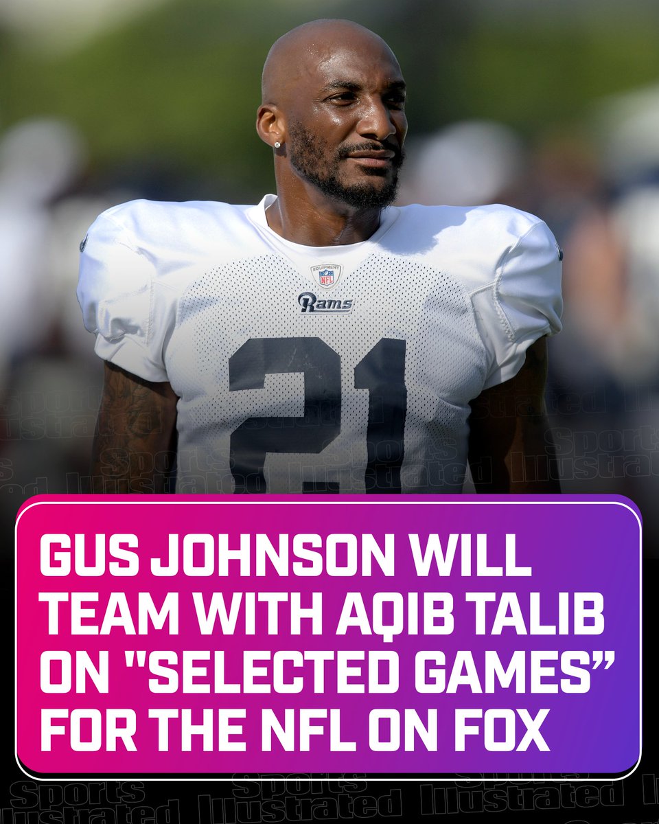 Sports Illustrated (@sinow) on Twitter photo Fox announced its 2021 NFL broadcast crews Monday morning, and there is one pair that stands out in a MAJOR way:
Aqib Talib x Gus Johnson π₯π
<a href="/JimmyTraina/">Jimmy Traina</a> with more: buff.ly/2WGXp4Z Fox announced its 2021 NFL broadcast crews Monday morning, and there is one pair that stands out in a MAJOR way:
Aqib Talib x Gus Johnson π₯π
<a href="/JimmyTraina/">Jimmy Traina</a> with more: buff.ly/2WGXp4Z