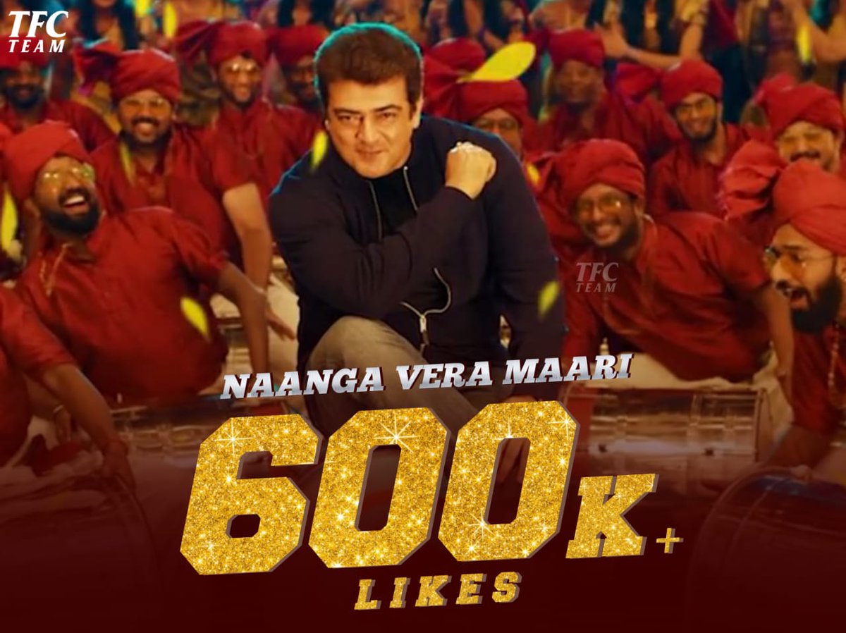 TFC_mass's tweet photo. #NaangaVeraMaari Mass RECORDS 🔥🔥🔥 UPDATED Now ⚡⚡

🏷️ 600K Likes - 7 Hrs 15 Minutes 😎

MARCHING Towards 700K Likes ❤️🔥⚡

#Valimai | #29YrsOfInvincibleTHALA | @thisisysr | @BoneyKapoor | @SureshChandraa | https://t.co/a5P1mZUJTk