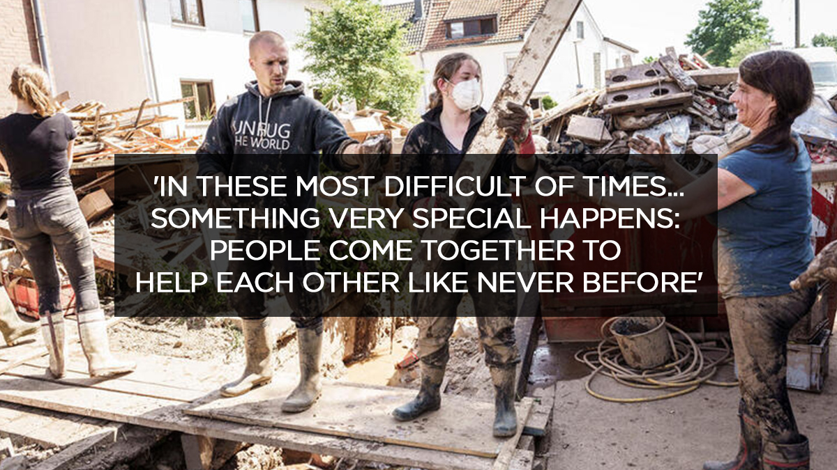 Greenpeace's tweet photo. As devastating floods hit from Germany to China, the latest blog by @Mindworkslab explores how disasters can bring communities together like never before. #TheDisruptedMind #climatecrisis
Read here >>https://t.co/ziXQrt5rA5 https://t.co/Kf1fZOoQ48