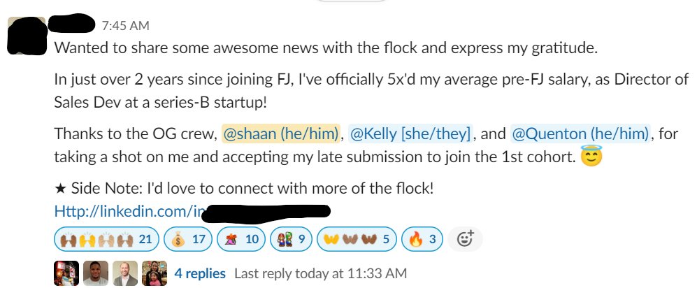 shaanh's tweet photo. How I measure @flockjay 's success: how many grads will be my boss one day 😅 https://t.co/LqfFEdjpo5