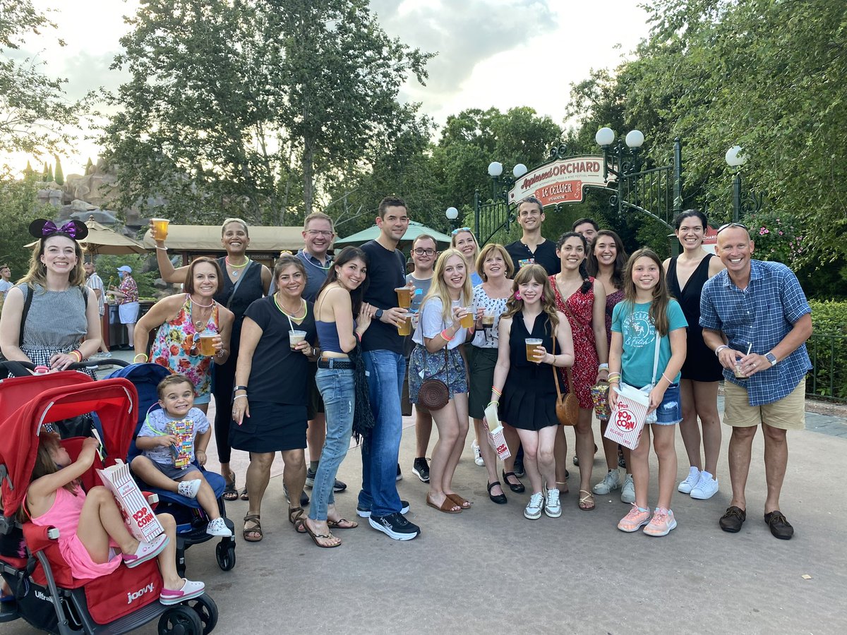 ArceneauxHayley's tweet photo. Orbiting Epcot with the extended Inspiration4 + SpaceX fam after an awesome week of training in FL https://t.co/hpbgN7jdEq