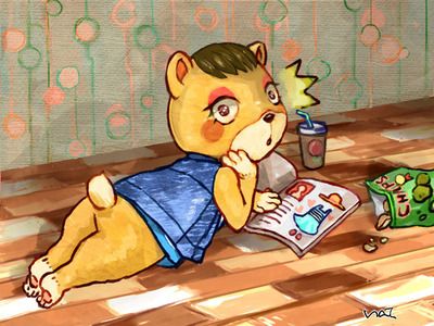 "Hey, buddy...I'll be with you in a minute, I'm just checking out some clothes"