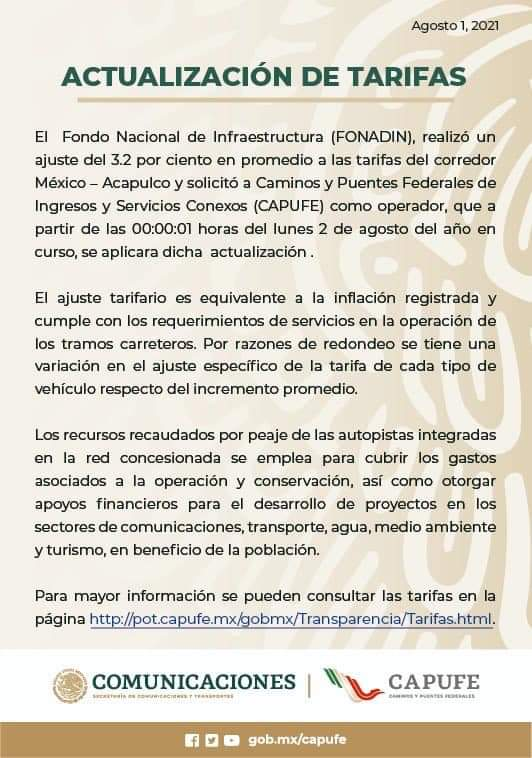 MunicipeMx's tweet photo. 3.2% aumenta el peaje en la Autopista de Sol. 

El turismo de fin de semana en #Morelos sufrirá afectaciones importantes. 

Los prestadores de servicios turísticos de los municipios de #Jojutla y #Cuernavaca frenaran su fugas recuperación 

https://t.co/ly1696tvJF https://t.co/sNbukCGj0c