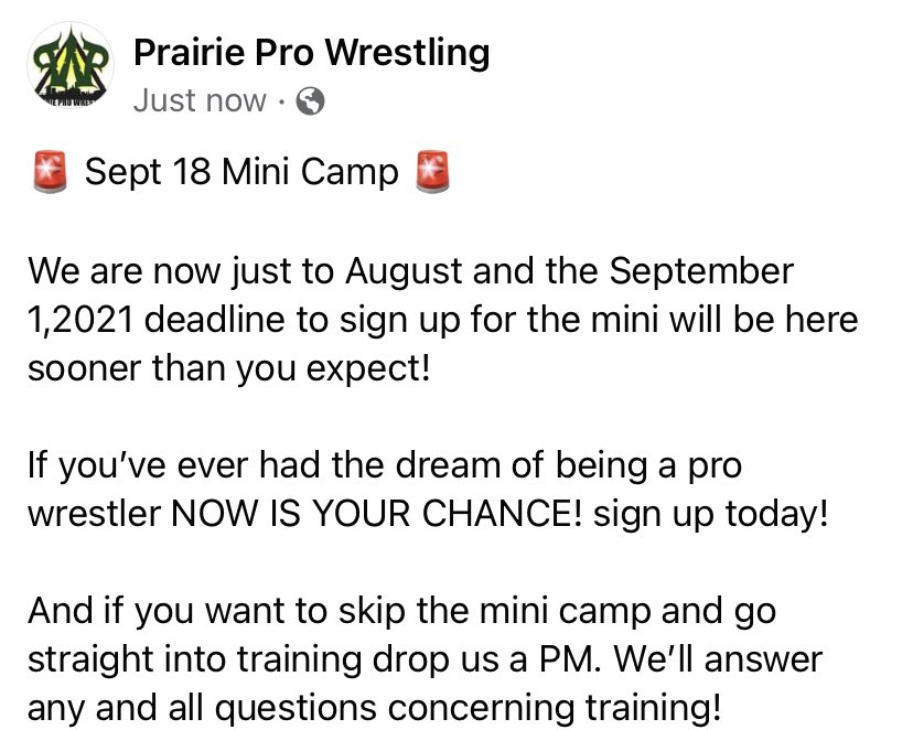 Prairie Pro Wrestling Academy tweet media