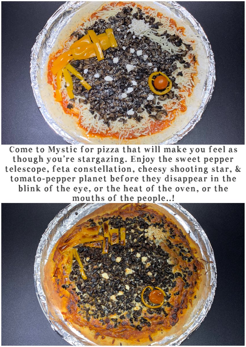 TeamFree2Bee's tweet photo. Hi @annabethgish -- we think space is very otherworldly &amp; mystical and we also love pizza, so @TeamFree2Bee  members @istinnew and @ms_random_mo designed and made this pizza while watching Mystic Pizza, which provided so much inspiration. The taste was out of this world! #GISH https://t.co/viGLxlQjUV