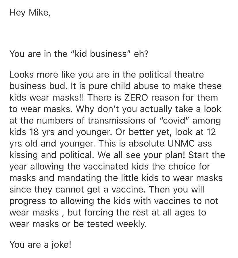 Lucas4westside's tweet photo. I present “Exhibit A” and “Exhibit B” below as proof that leadership during a global pandemic is quite interesting and that passions about masking run high on both ends of the spectrum... https://t.co/K5j3RJQszY