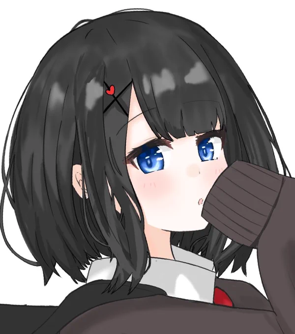 女の子描きました…背景練習します( ˇωˇ )#イラスト 