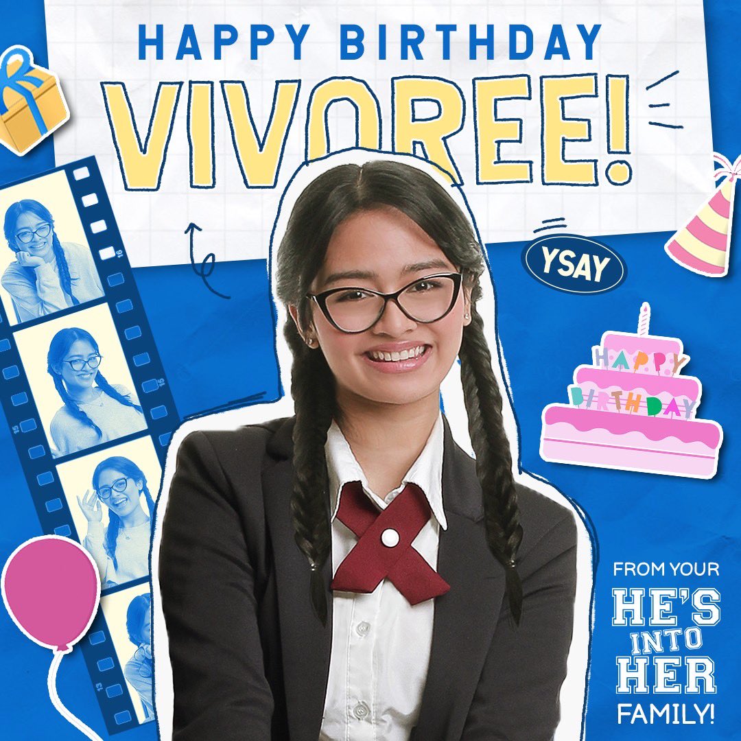 StarCinema's tweet photo. Let's all ySAY happy birthday to @vivoree! 🥳 We are always cheering for you like how you cheer for #TagSen! Your #HesIntoHer family loves you! 💖 https://t.co/aTMmBUD7P1