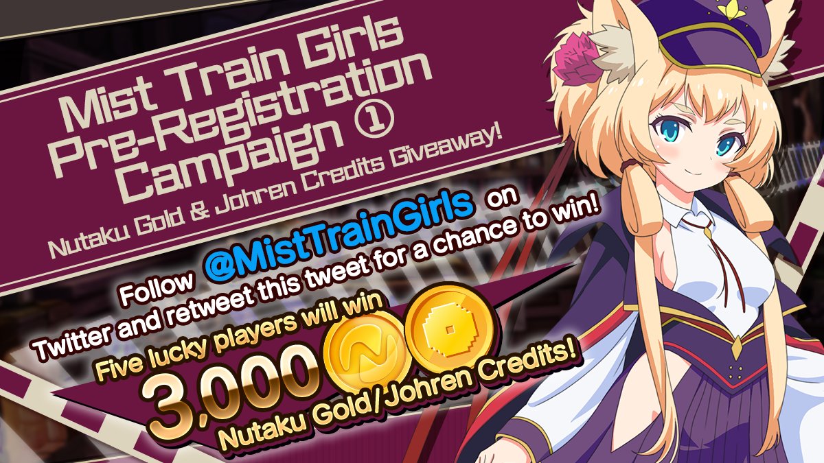 MistTrainGirls's tweet photo. Mist Train Girls English version, departing soon!

RT this tweet during pre-registration for a chance to win platform currency of your choice!

Ends on 8/31

Pre-registration now open! https://t.co/tseFsPqKLe