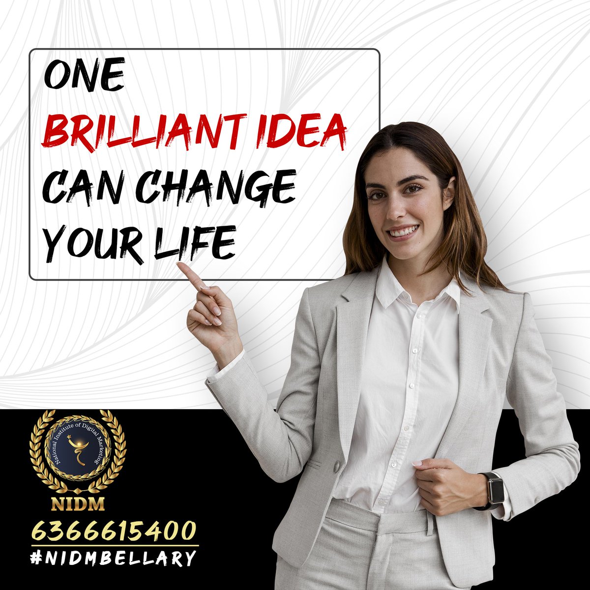 BellaryNidm's tweet photo. ONE BRILLIANT IDEA CAN CHANGE YOUR LIFE

For digital Marketing course contact us at 6366615400 

#bellary #karnataka #india #googleads  #digitaldrawing 
#digitalart #digitalmarketing #digital  #digitalmarketingcourse 
#careerdevelopment #nidm #nidmindia https://t.co/RurSu6Ta05