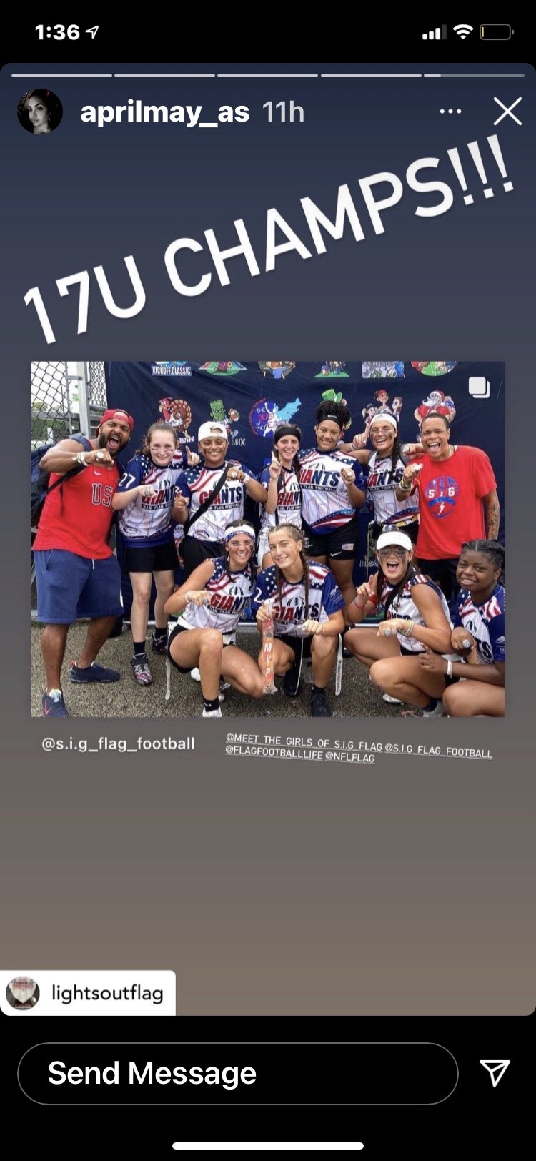 S I G Girls Flag Football Siggirlsflagfo1 Twitter