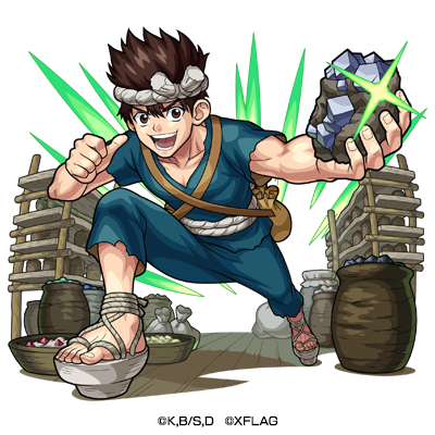 モンスターストライク公式 モンスト ｄｒ ｓｔｏｎｅ モンスト コラボクエストをクリアして 石化復活液 を集めよう ログインや ミッションでも獲得可能 コラボキャラ 科学の力 石神千空 科学使い クロム 石神村最強 コハク や