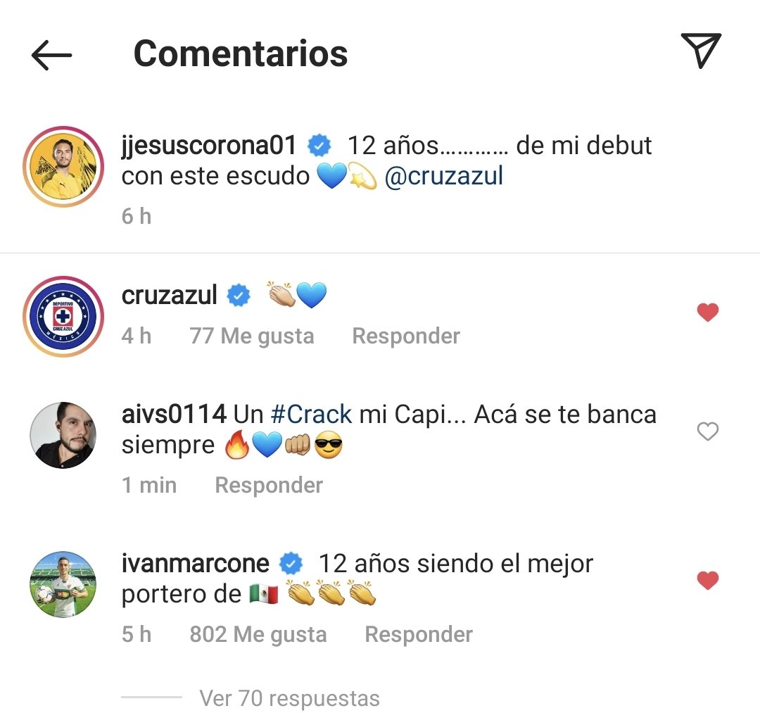 AIVS14's tweet photo. Marcone sí que quiere mucho a mi Capitán 💙👊🏼😎

#CruzAzul https://t.co/MeFqvIDY58