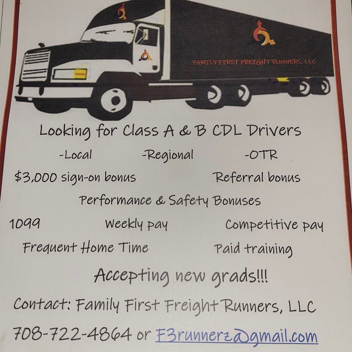 Looking for Dedicated Drivers Call Tera