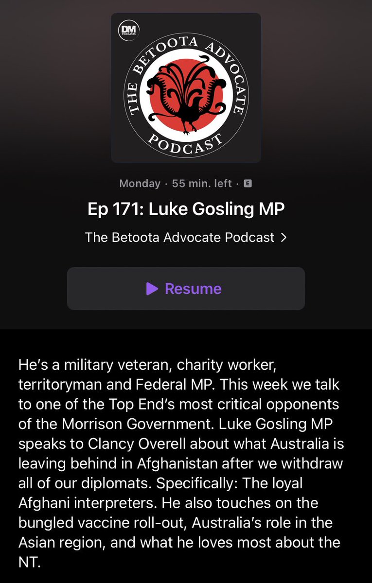 LukeGoslingMP's tweet photo. Big fan of @BetootaAdvocate, had a great yarn with Clancy ππ½
Have a listen: https://t.co/kfeclzHBuT
#auspol #politics #afghanistan #ntaustralia #thetopend #northernterritory https://t.co/3MtS8FDcxP