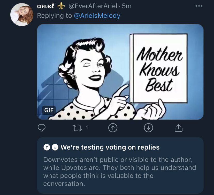 *downvotes her mother*