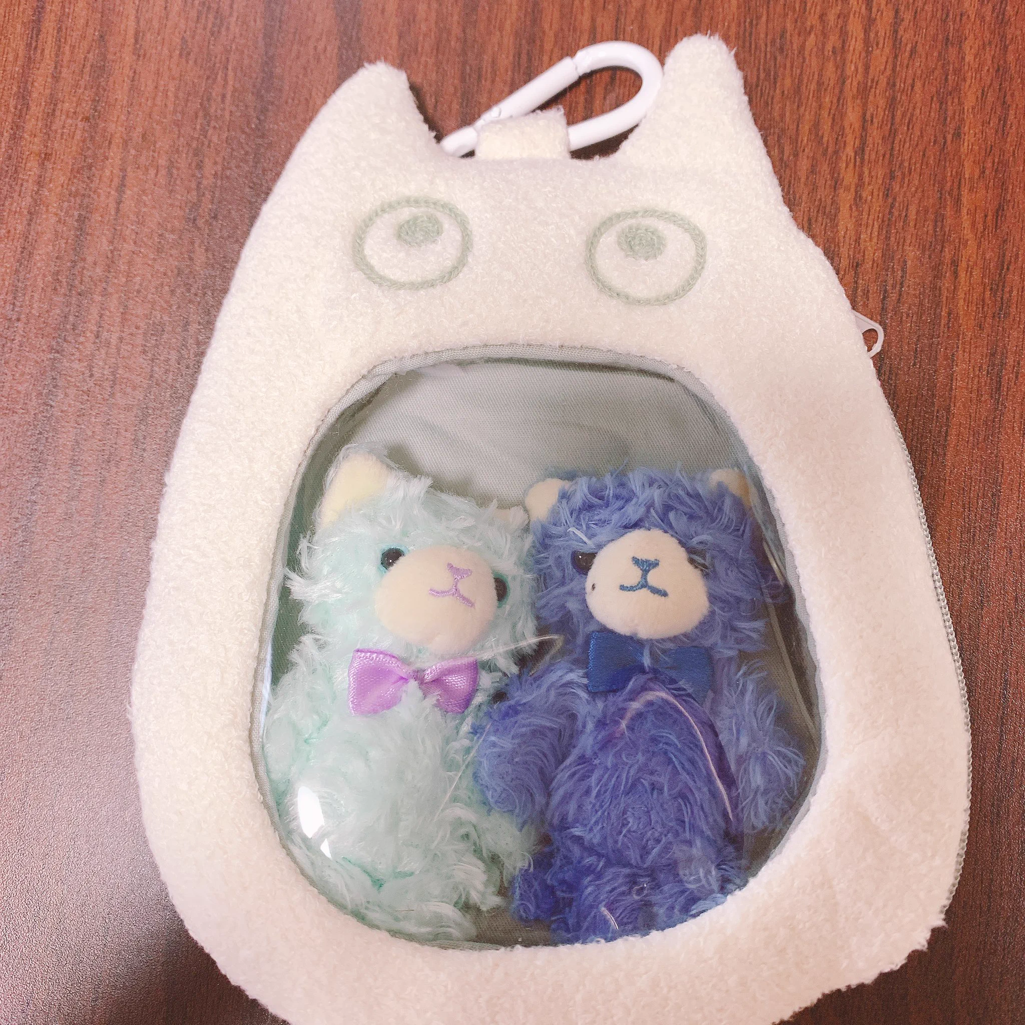 このポーチ、ぷち2匹がぴったり入るよ😊  