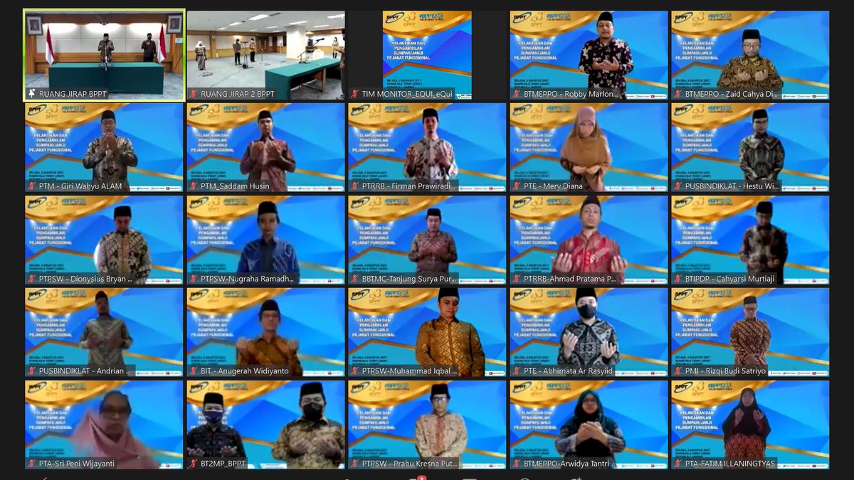 BPPT_RI's tweet image. Ka BPPT @hammam_riza berharap jenjang jabatan baru ini dpt menjadi penghela bagi para ASN BPPT utk memberikan kontribusi nyata bagi pertumbuhan ekonomi Indonesia, serta mewujudkan lompatan besar teknologi melalui 8 bidang fokus BPPT

#BPPTSolidSmartSpeed
#BPPTBerinovasiTiadaHenti