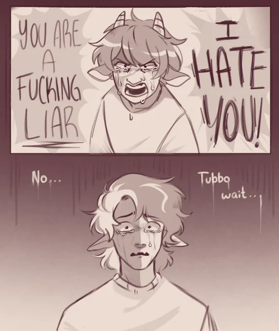 I was just messing around and this thing came out. Literally no context, just angst (???) 

Tw || light blood

[#tubbofanart #ranboofanart #beeduofanart #beeduo] 