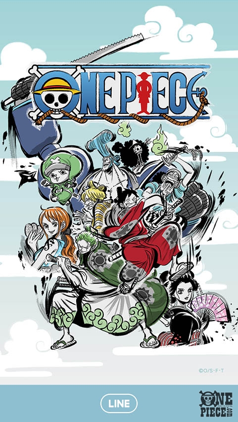 One Piece Com ワンピース Line公式着せかえに One Piece ワノ国編 が登場 トーク画面の背景などに墨絵タッチの麦わらの一味が見参 T Co Hlepqcrrjk Onepiece