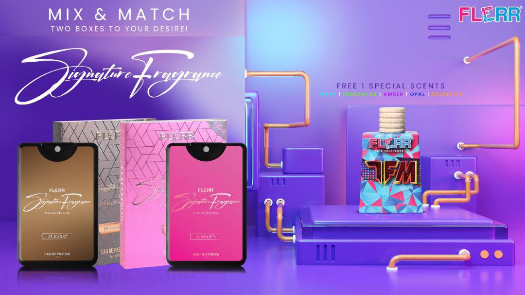 FlerrHQ's tweet photo. MIX AND MATCH YOUR FAVORITE FLERR SIGNATURE FRAGRANCE! 😍
.
Korang tahu tak dengan setiap pembelian 2 unit SF, korang bakal membawa pulang our LIMITED EDITION TFM dgn LIMA bau yang unik! 🥰

#FLERR https://t.co/fKbkup7YEA