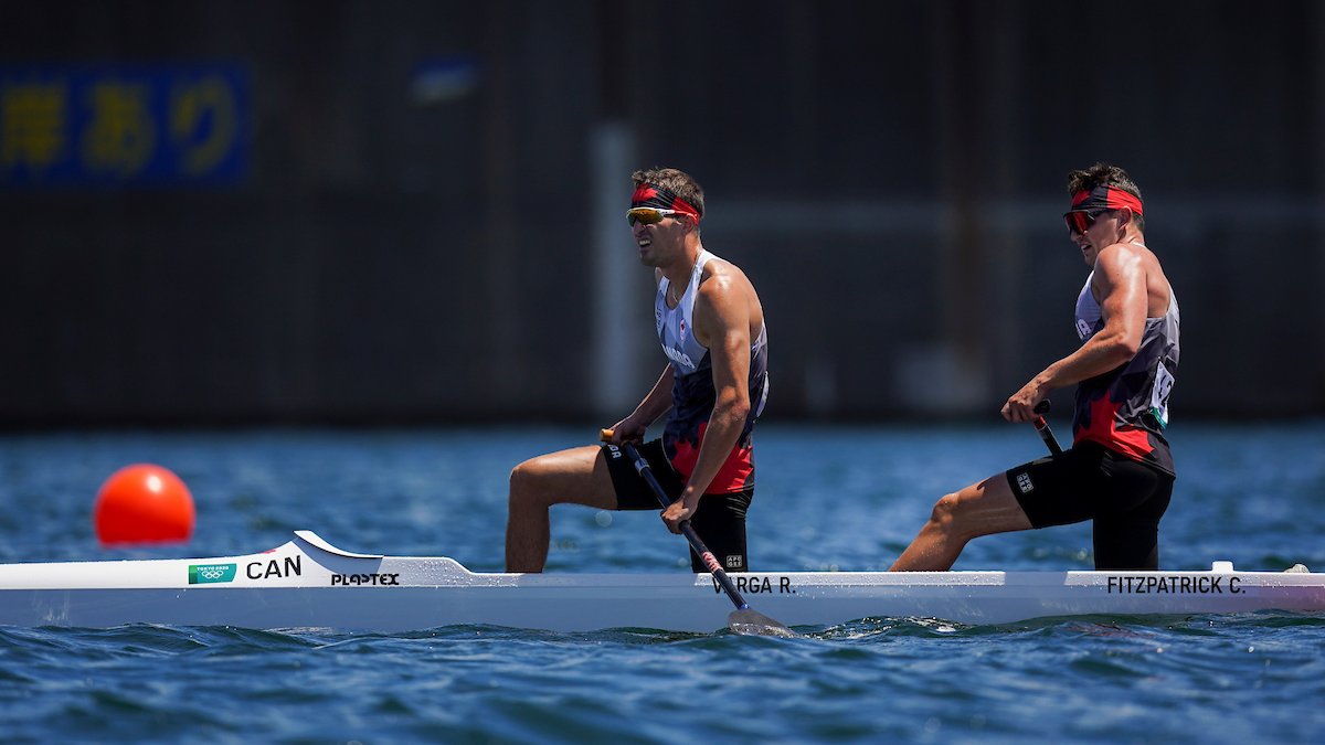 TeamCanada's tweet image. Roland Varga and Connor Fitzpatrick finish 6th in the men&apos;s C-2 1000m final at #Tokyo2020 👏

This is the first time #TeamCanada has had a boat in this event final since Beijing 2008 🙌