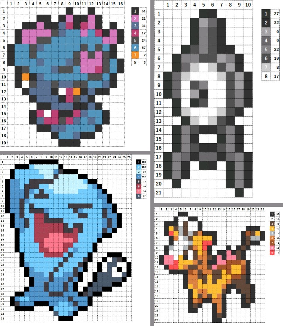 なやここ ポケモンアイロンビーズ図案つくる人 S Tweet ポケモン金銀 ムウマ アンノーン ソーナンス キリンリキ クヌギダマ フォレトス ノコッチ グライガー ポケモン アイロンビーズ パーラービーズ クロスステッチ ドット絵 Pixelart Trendsmap