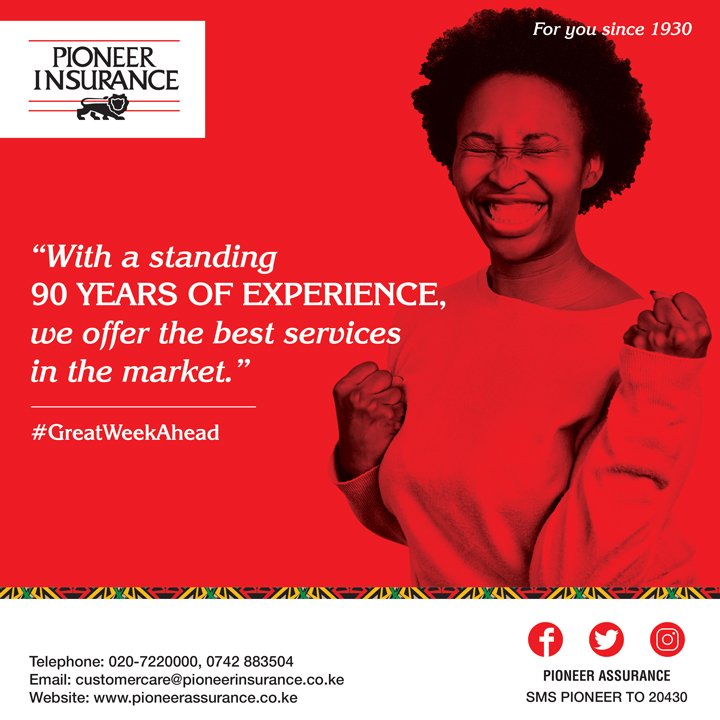 They say Old is Gold.Over the years Pioneer Insurance has offered outstanding and competitive  products to the market.Keeping an edge over the competition.It has been over 90 years of great service to the sector.Reach us today on 020 722 0000.#PioneerInsurance