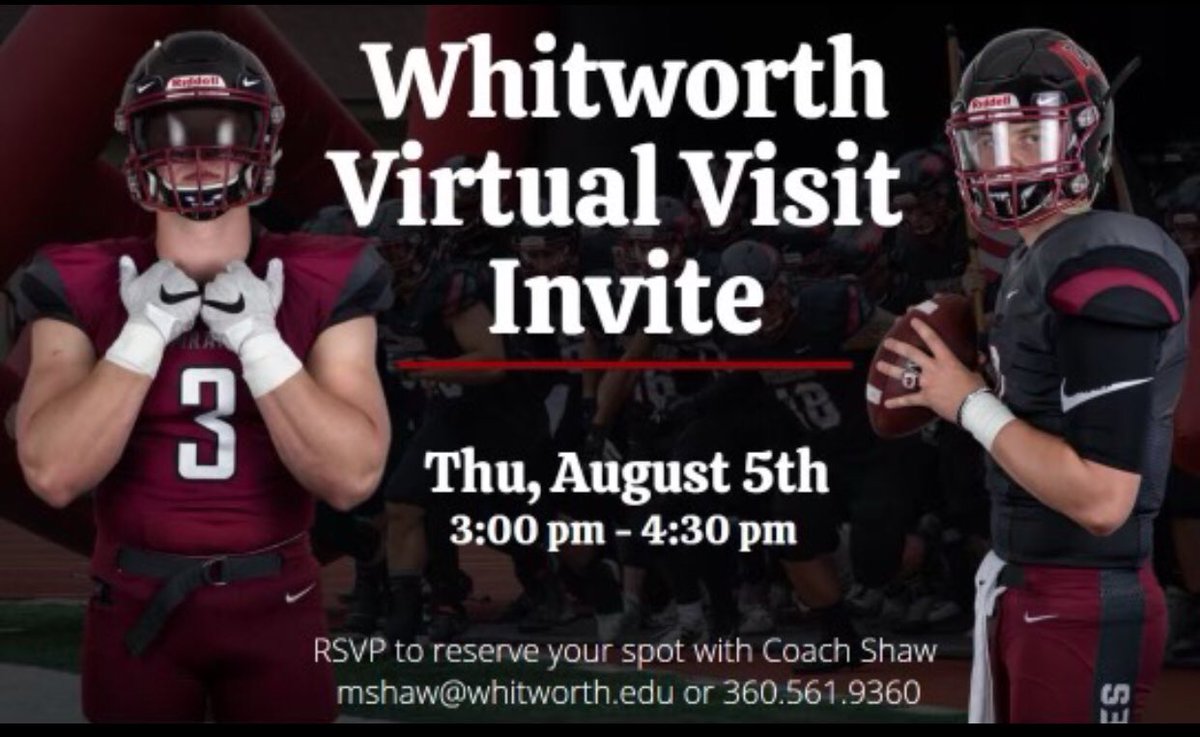 ToloAlo's tweet photo. Exited to announce that I have received a virtual visit from @WhitworthFB along with my twin brother @FisoAlo. With Senior year coming up, I’m glad to be apart of it with @_ryandewey5 and @Carter_s10 https://t.co/ZV7UrDNWS2