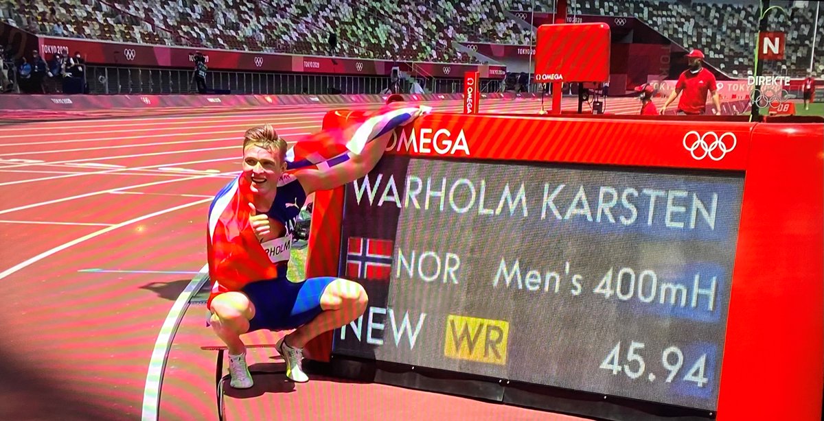 Et løp for evigheten. Et norsk under ... jeg har vært sportsjournalist og idrettsleder i 40 år, aldri har noen av oss har sett maken. Warholm/Alnes ingen over, ingen under @NRK_Sport <a href="/Norsk_Friidrett/">Norges Friidrettsforbund</a> <a href="/kwarholm/">Karsten Warholm</a> <a href="/vgsporten/">VG Sporten</a> <a href="/remebugg/">Mette Bugge</a> <a href="/sponsorconsult/">Jacob Lund</a> <a href="/NRKPost/">Jann Post</a> <a href="/Olympicteam2020/">tokyo2020</a> 👋