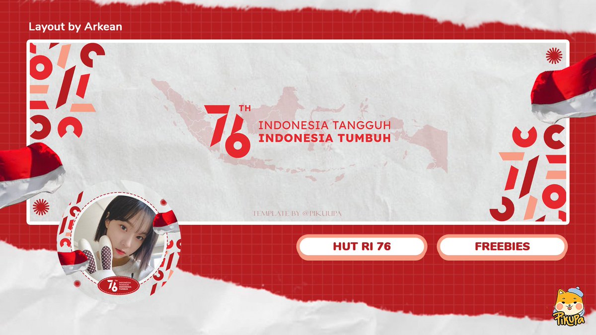 pikuupa's tweet photo. 🇮🇩SPECIAL HUT RI🇮🇩

Untuk menyambut kemerdekaan Republik Indonesia yang ke-76 Tahun, Pikupa mempersembahkan Twibbon dan Header yang dapat kalian pakai untuk memeriahkan kemerdekaan negara tercinta kita, Indonesia.

Silakan dipakai guys!

🔗 : https://t.co/kcicoCXxob https://t.co/VIldTPciLv