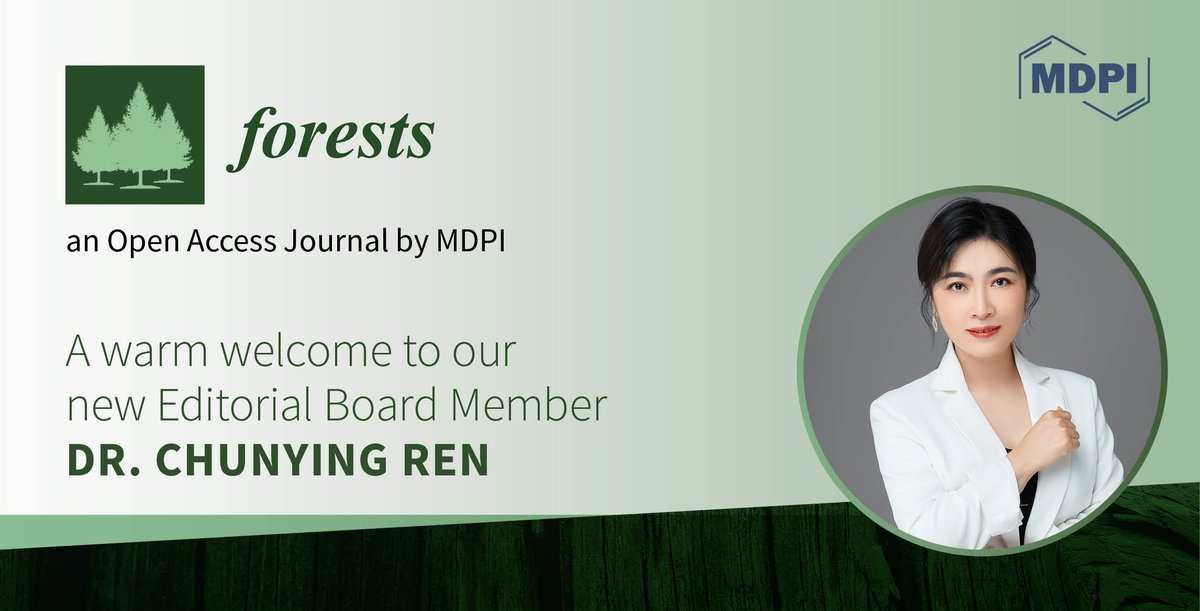 Forests_MDPI's tweet photo. ๐ขA warm welcome to our new ๐๐ฑ๐ถ๐๐ผ๐ฟ๐ถ๐ฎ๐น ๐๐ผ๐ฎ๐ฟ๐ฑ ๐ ๐ฒ๐บ๐ฏ๐ฒ๐ฟ Dr. Chunying Ren from the Chinese Academy of Sciences. Look forward to working with you!
#remotesensing #biomass #forestfire #forestdisturbances #ecosystemmonitoring https://t.co/9sfy81KDHZ