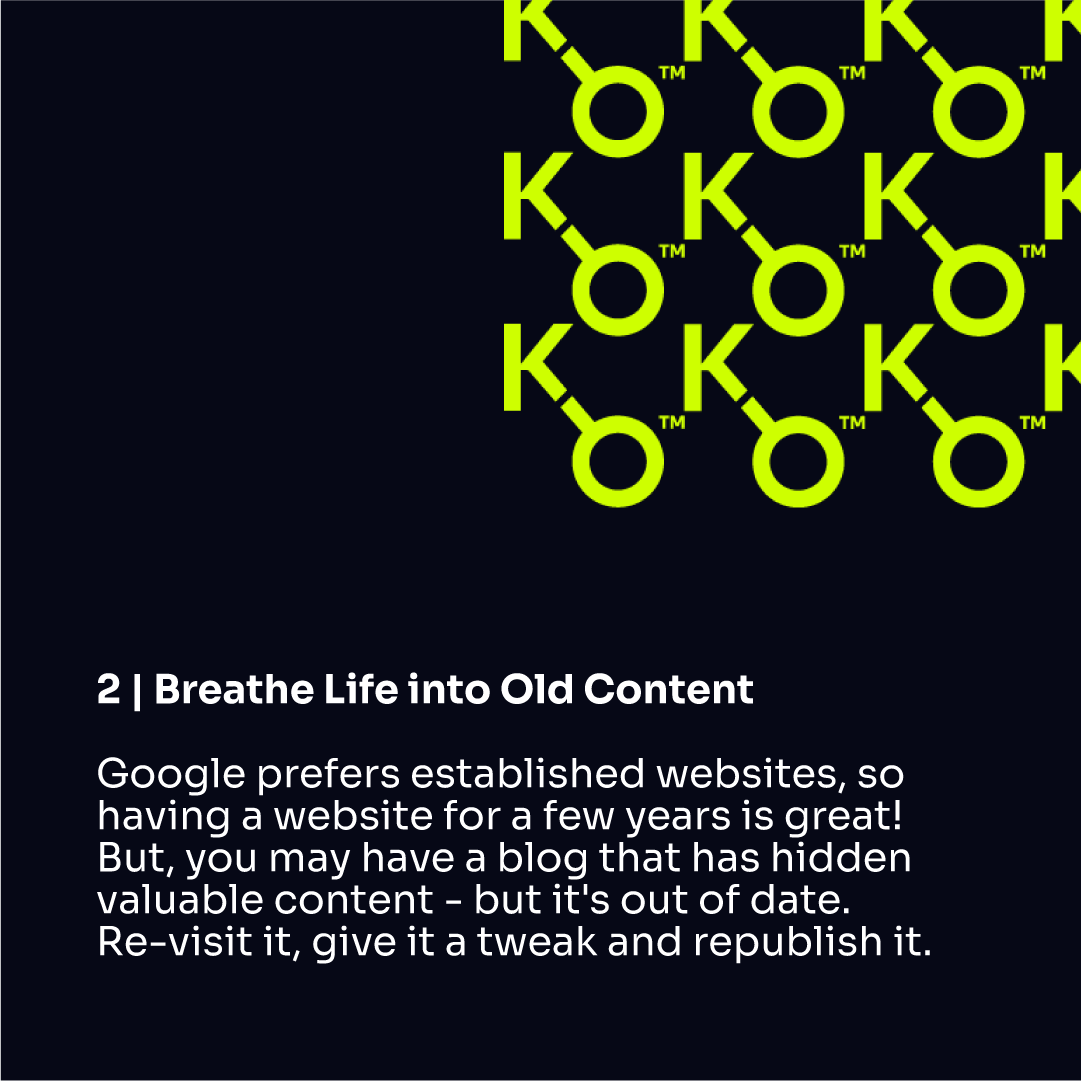 KeelOverMarket's tweet photo. SEO Tips 📲

Check out our 3 top tips on search engine optimisation! Here at Keel Over, we specialise in SEO &amp; pride ourselves with the best tips &amp; tools. https://t.co/xHQo3Jhy7p