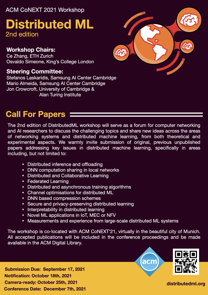 Mario Almeida (@4knahs) on Twitter photo Last edition of the DistributedML.org workshop was a great success with great papers and speakers (online!). This year the deadline is on September 17, co-located with Conext. Consider submitting your work! See you there <a href="/stevelaskaridis/">Steve Laskaridis</a> @tforcworc #ML #DistributedML #FL Last edition of the DistributedML.org workshop was a great success with great papers and speakers (online!). This year the deadline is on September 17, co-located with Conext. Consider submitting your work! See you there <a href="/stevelaskaridis/">Steve Laskaridis</a> @tforcworc #ML #DistributedML #FL