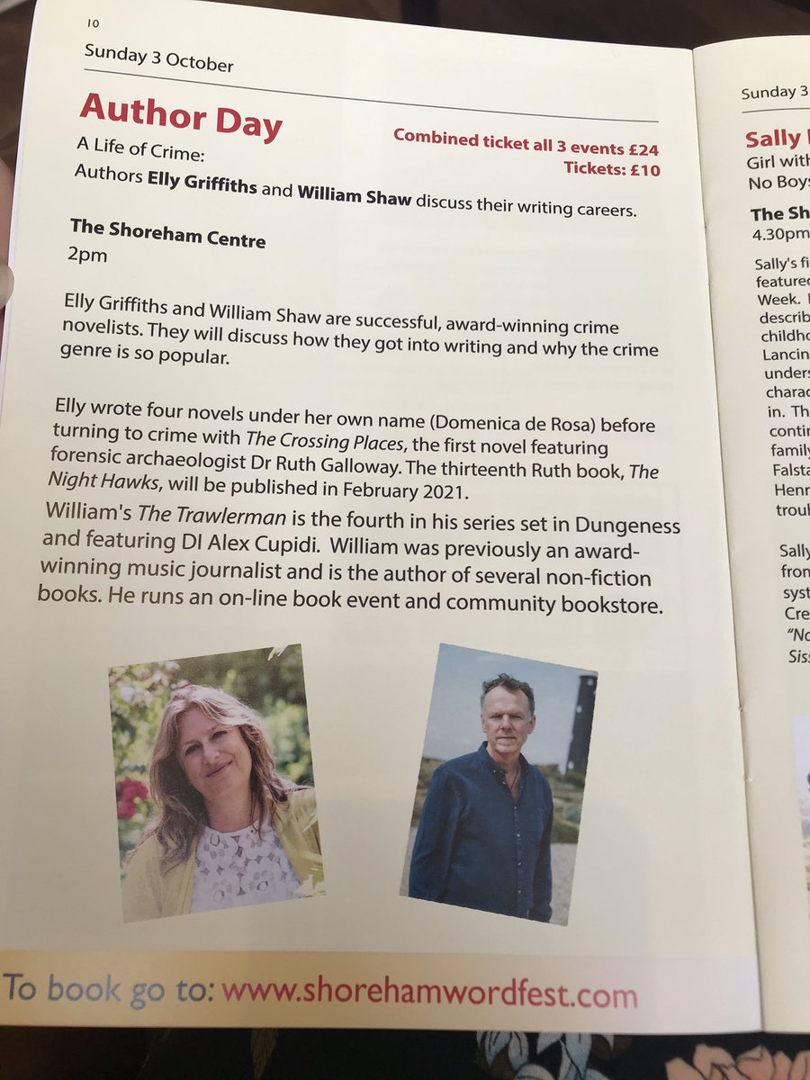 estella_rua's tweet photo. Line up for @Wordfest_by_Sea looks great! Talks from @ellygriffiths @william1shaw @SallyBayley1 @tomcutler_ &amp; Dr David Bramwell. Tickets available at https://t.co/zbvs5nhVI0 🎟 👍🏼 https://t.co/5dZUj9zjke