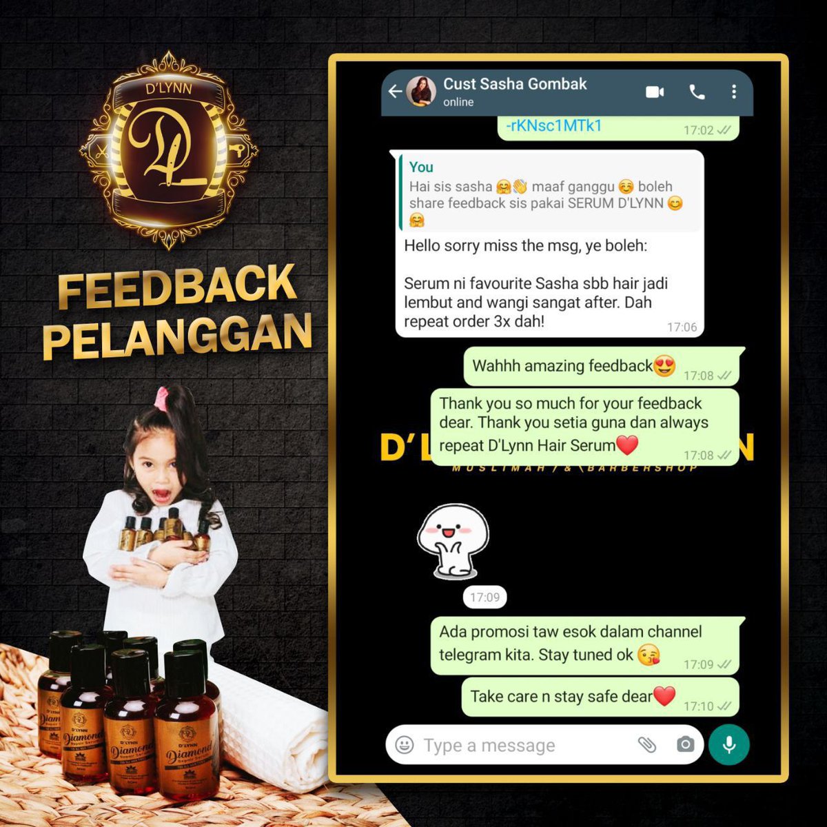 DAH 3X REPEAT 😘 TAK PERCAYA⁉️ TENGOK FEEDBACK PELANGGAN KITA NI 😎😍
#produkpenjagaanrambut #serumviral #shampoo #shampoorambutgugur #shampooandconditioner #shampooviral #shampooantidandruff #conditioner #tipshaircare #tipsjagarambut #conditioner #treatmentcream #treatment