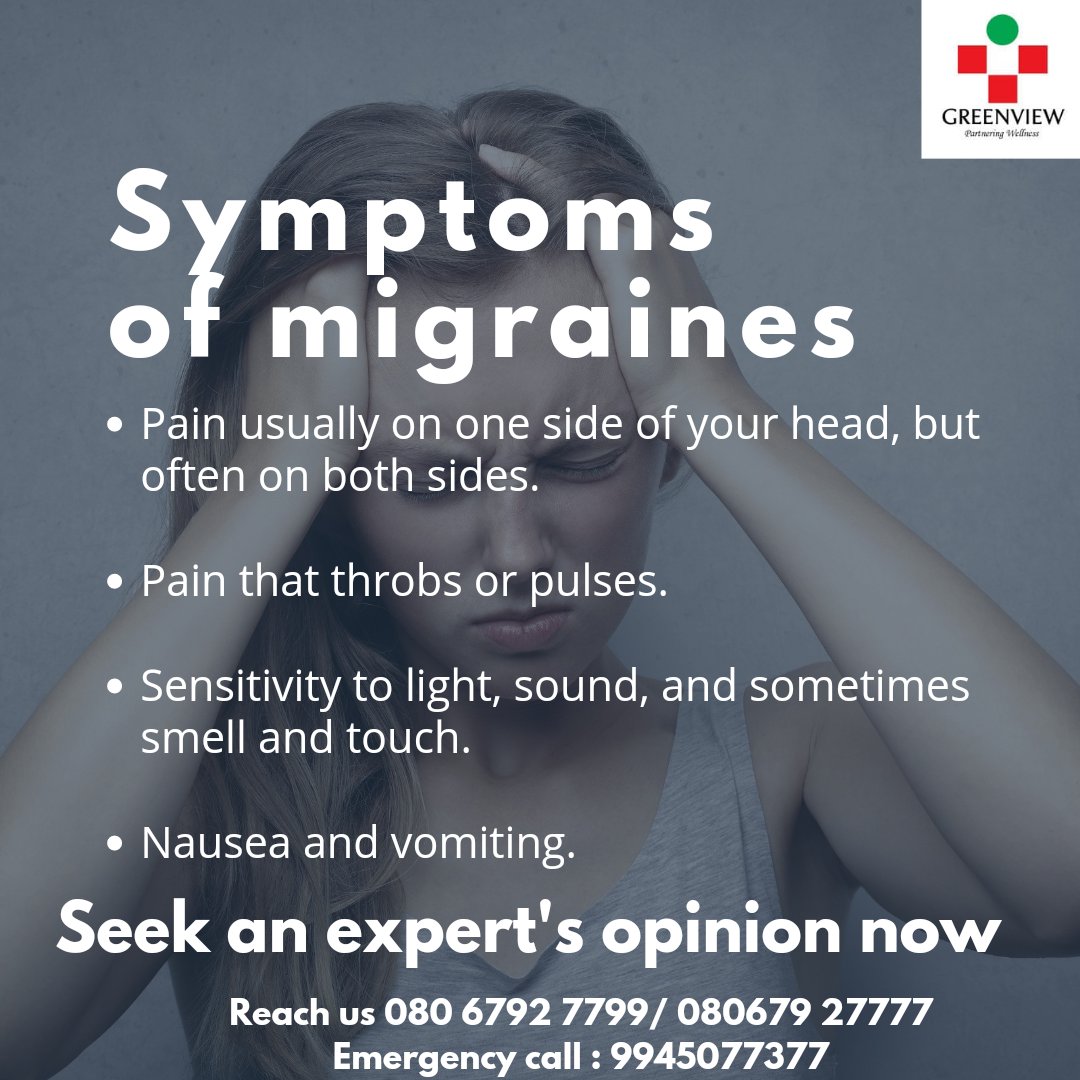 Ashok on Twitter "Migraine is a headache of varying intensity, often
