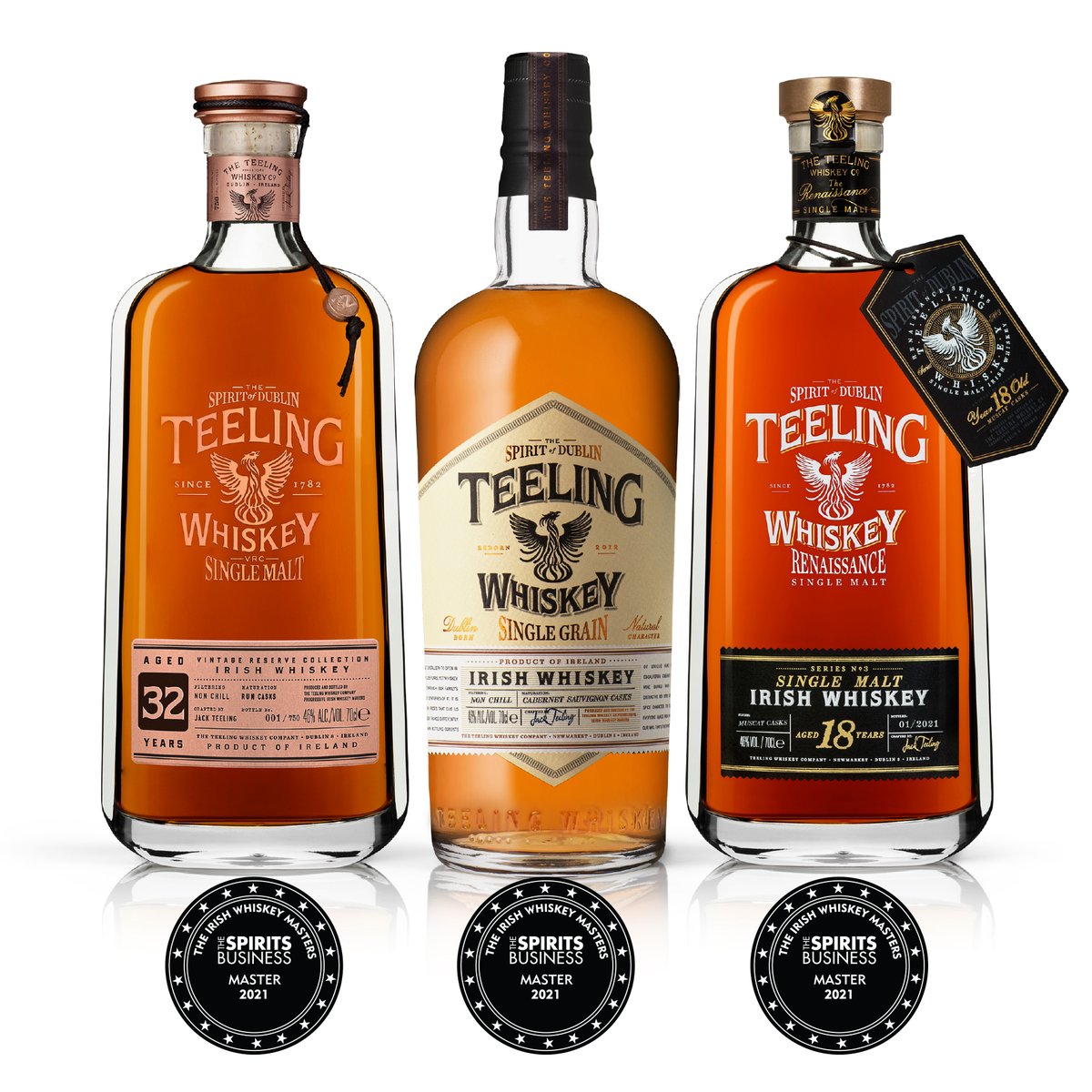 Winner Winner...Whiskey Dinner! 

Our world-class Irish whiskeys have collected the top honour as Irish Spirits Master across four categories at the 2021 annual Irish Whiskey Masters.

#teelingwhiskey #irishwhiskey #awardwinning #awards #irishwhiskeymasters <a href="/spiritsbusiness/">The Spirits Business</a>